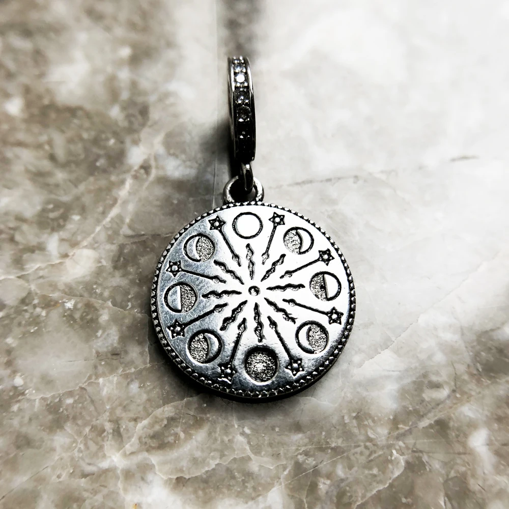 Mondphasen-Anhänger aus 925er-Sterlingsilber, baumelnder Charm – Bild 6