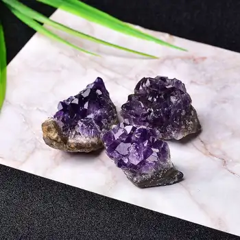 Natürliche Quarz Kristall Brasilianische Amethyst Cluster Druzy Geode Probe Steine 2-2,5 cm