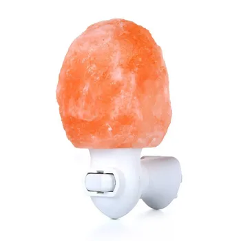 Himalaya-Salzlampe in warmweiß, natürlicher Kristall, handgeschnitztes Nachtlicht, Heimdekoration