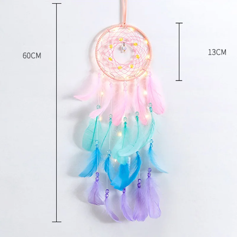 Bunte Wahre feather dream catcher leuchtet Kreative dreamcatcher – Bild 2