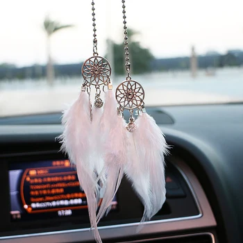 Mini Dream Catcher Auto Anhänger Windspiele Feder Dekoration Home Decor & Wand Hängen Schmuck Handmade