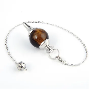 Balance Reiki Naturstein Rosa Kristall Rote Achate Wünschelpendel Chakra Kreiskegel Charm Anhänger für Männer