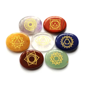 Vermögen erzählen Runes Divination Rune Stein Spirituelle Steine Natürliche Kristall Runestones (7 Stück)