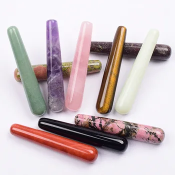 Rose Quarz Yoni Zauberstab Natürlichen Weißen Kristall Massage Zauberstab Obsidian Yoni Stick Natürliche Stein