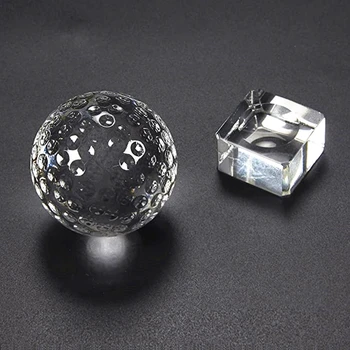 Kristall Golf Ball Figur Glas Kugel Papier Gewicht Wohnkultur Ornamente Business Sportlich Sport Globus