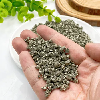 50g/100g Zufällige 1-5mm Pyrit-Chips Dekoration Natürlicher Kristall Rohstein, Geburtstagsgeschenk