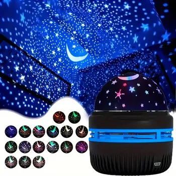 LED Sternenhimmel Nachtlichter USB Projektor Lampe Magic Ball Mond Stern Weihnachtsbeleuchtung Home Room