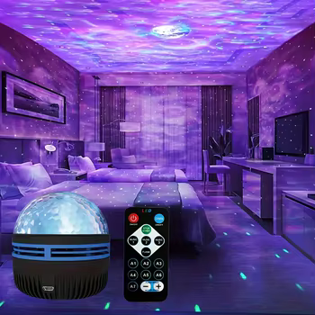 LED Galaxy Projektor Nachtlicht USB Rotierenden Magischen Stern Mond Lampe Fernbedienung Bunte Sky Licht