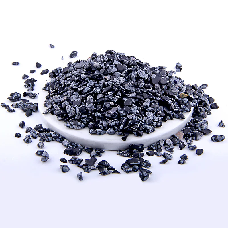 Natürliche Schwarz Obsidian Kies Stein Degauss Reinigung Mineralien – Bild 4