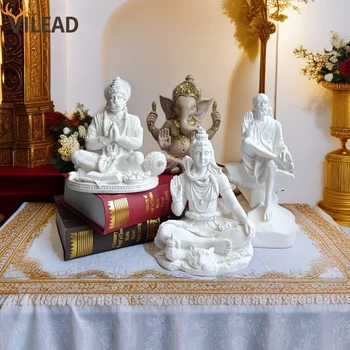 Harz indische Ganesha Shiva Gott Statue Sai Baba von Shirdi Skulptur Herr Hanuman Hindu Buddha religiöse