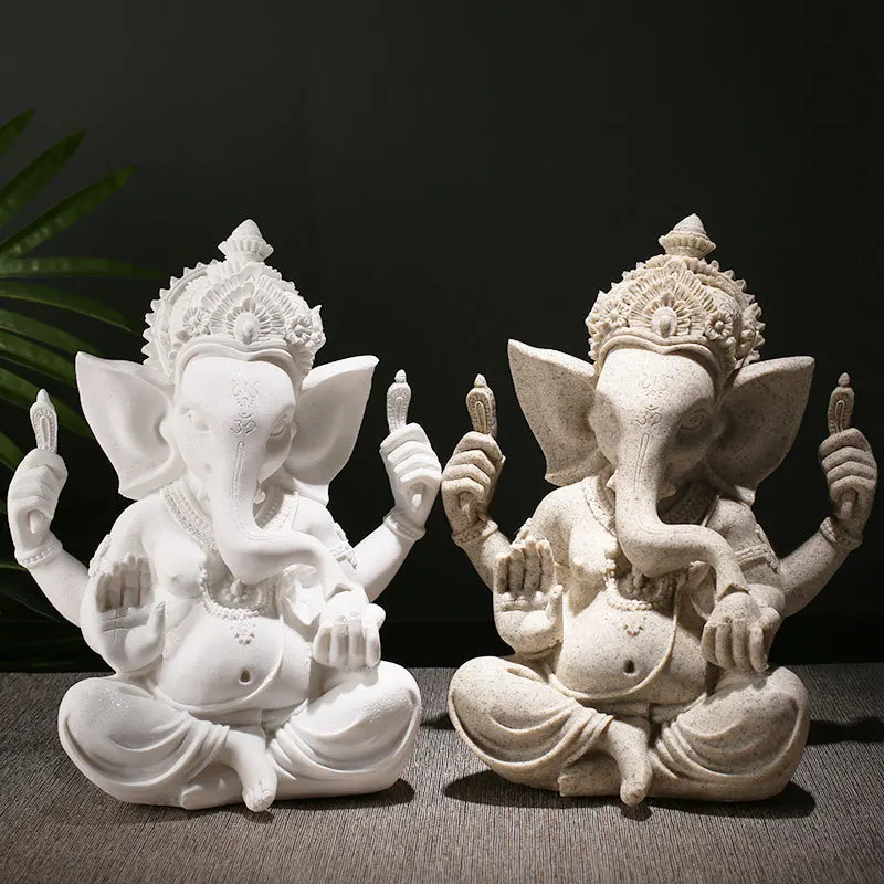 Harz indische Ganesha Shiva Gott Statue Sai Baba von Shirdi Skulptur – Bild 6