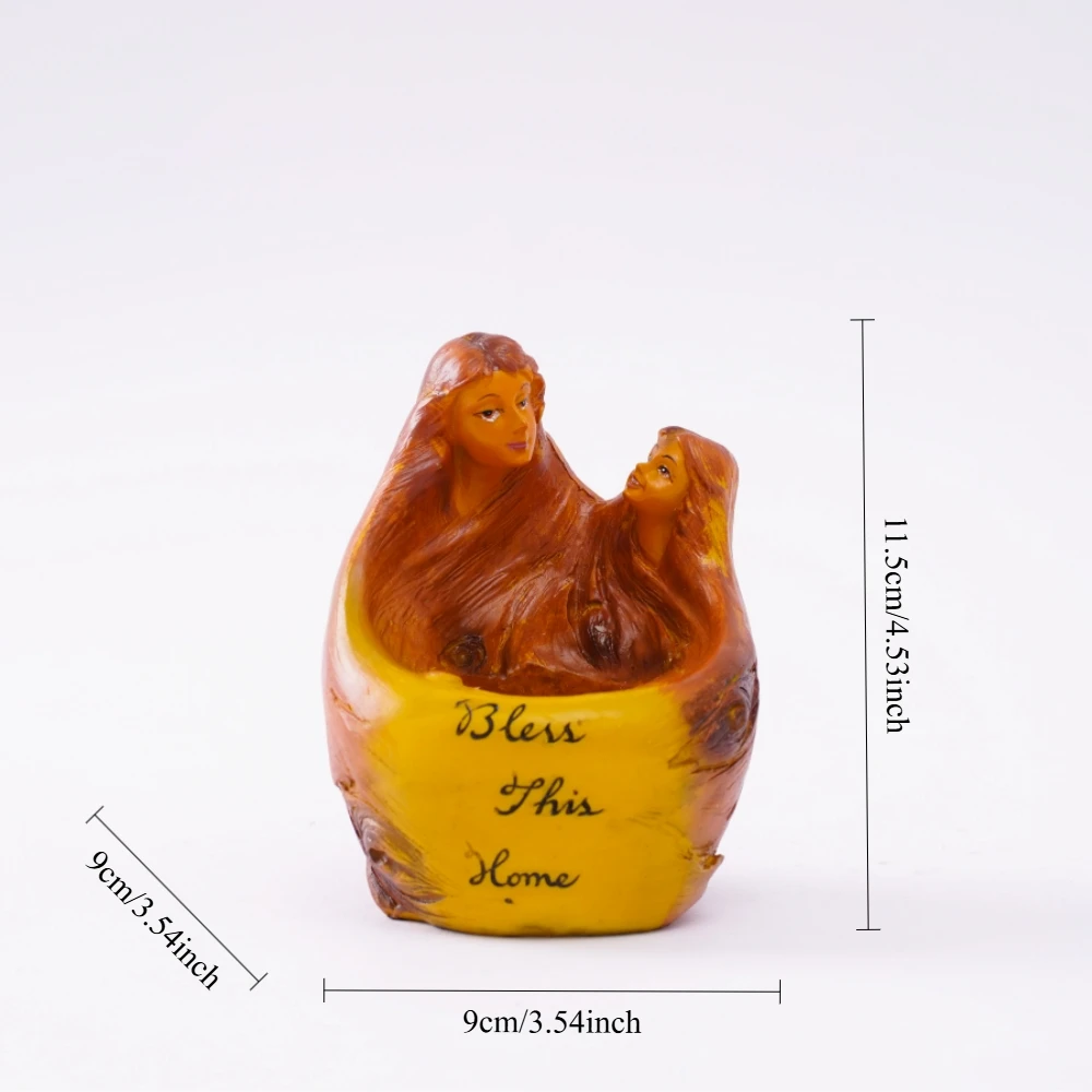 "Segne dieses Zuhause" Kerzenhalter aus Kunstharz, Engel-Figur, Kerzenständer, christliche Kirchen