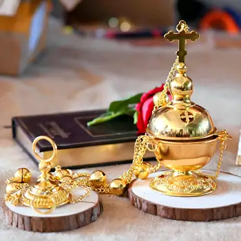 Orthodoxer Christlicher Weihrauchbrenner mit klassischem heiligem Muster, exklusiv für gläubige Anhänger