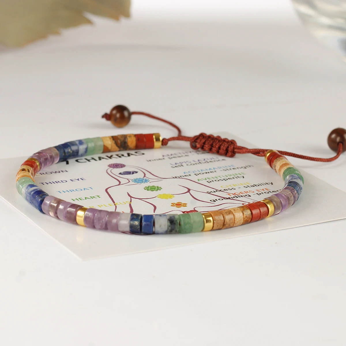 Perlen-Chakra-Armband, 7 Chakren, Kristall-Armband für Frauen – Bild 4