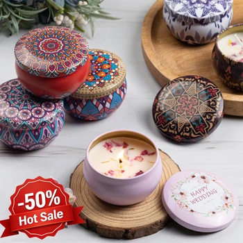 Duftkerzen für Zuhause aus Sojawachs mit Lavendel, Rose, Jasmin usw. Pflanzliche Ätherische Öle & Getrocknete