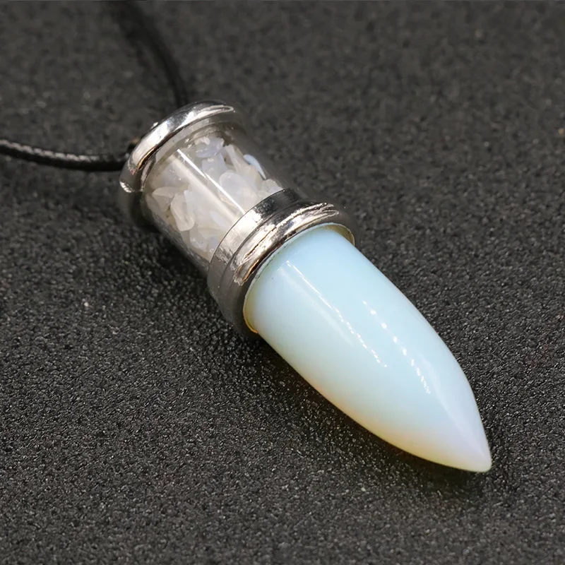 Naturstein Anhänger Halsketten Amethyst Kristall Edelstein Stein Quarz Kies kugelförmige Pendel Reiki pendel