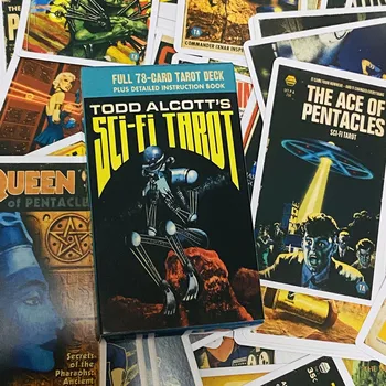 Todd Alcotts Sci-Fi-Tarotkarten Ein 78-Karten-Wahrsage-Deck Englische Version Ausgabe Orakel-Brettspiel