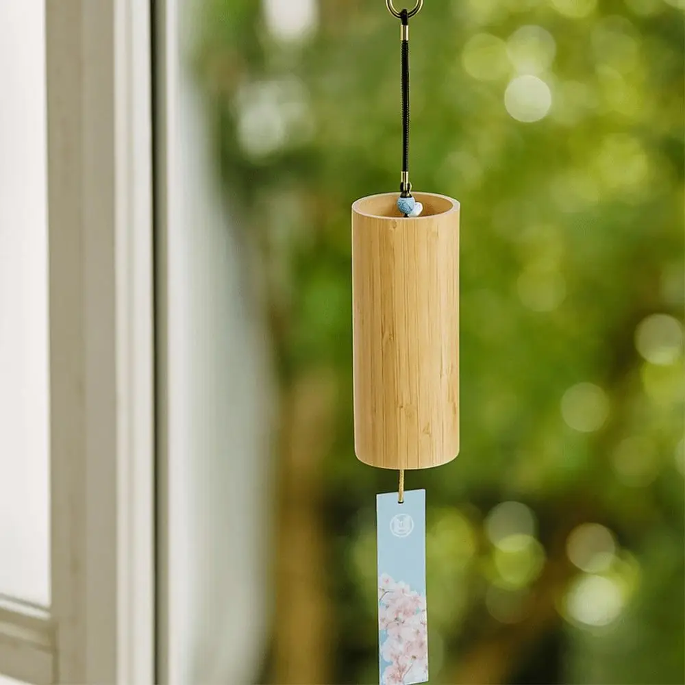 Einzigartige natürliche Sound Bambus Windspiele Ahornblatt Figur vier – Bild 2
