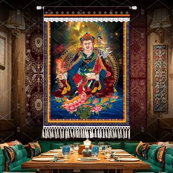 Buddha-Statue, Nachttisch, Wandtuch, Wohnzimmer, zum Aufhängen, Malerei, Thangka-Muster, Hintergrundtuch