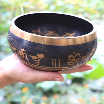Buddha Klangschale, tibetische Glocke, Yoga, Meditationsschale, Metall-Klangschale, Stürmer, Gesangsschale