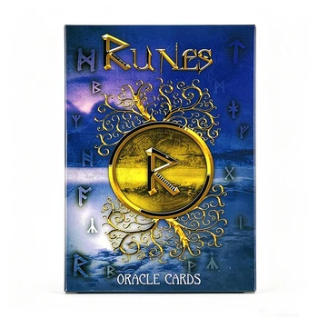 Runen-Orakelkarten, 24 Karten, nordisches Mythologie-Runensymbol-Orakel-Set, Meditations