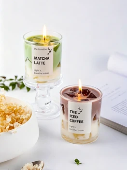 Ein Kerzenhalter mit Teegeschmack und Kaffeeduft, geeignet für die Heimdekoration, für Anlässe wie Geburtstag