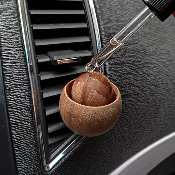 Auto- und Heim-Duftöldiffusor - Aus Holz Gefertigter Mini-Diffusor mit Natürlichem Duft, Geeignet