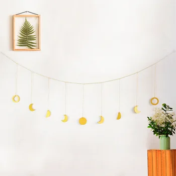 Nordische Sterne und Mond Wanddekoration Schlafzimmer Wohnzimmer Garten Dekoration Anhänger Heim Hintergrund