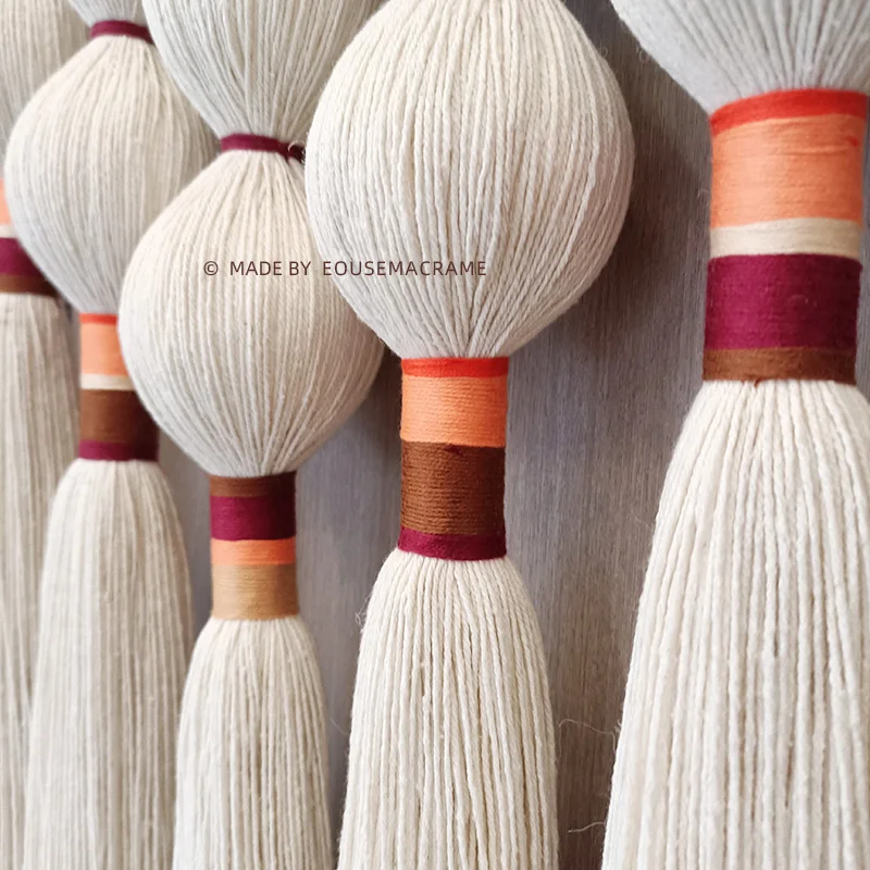 Große Makramee-Wandbehänge Handgefertigte Boho Gewebte Wandteppiche – Bild 5