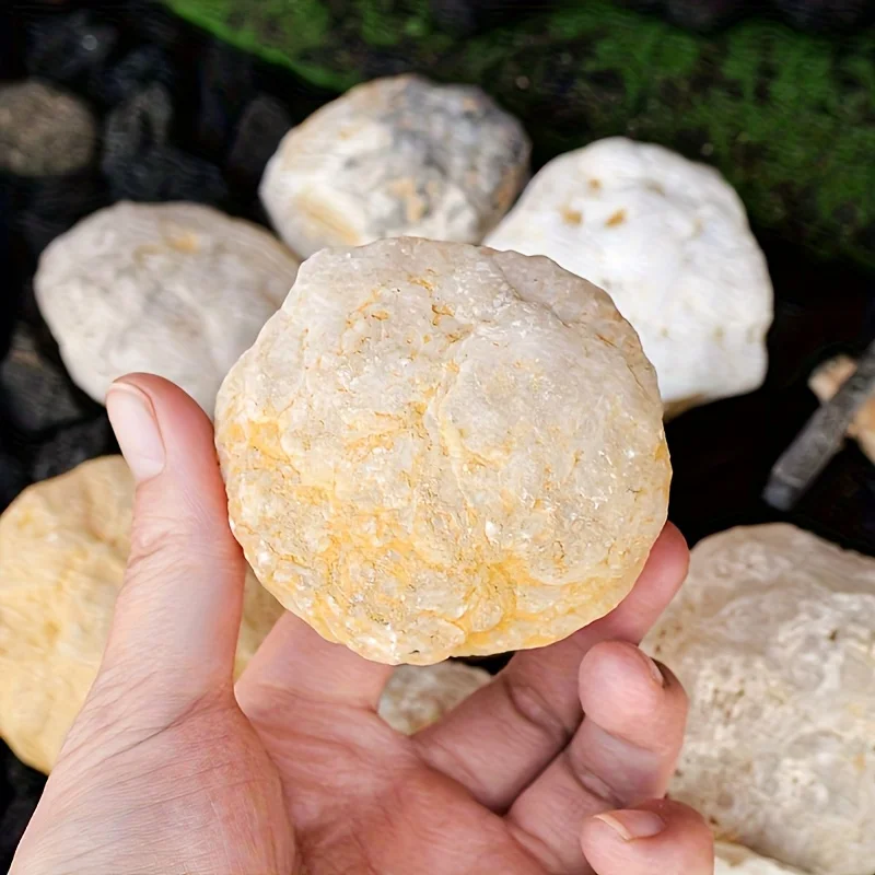 Achat-Geode-Ei - Kristallformation im marokkanischen Stil mit Achatkristallen, selbstgeschnittener/gebrochener