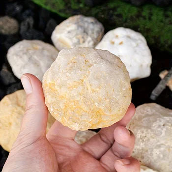 Achat-Geode-Ei - Kristallformation im marokkanischen Stil mit Achatkristallen, selbstgeschnittener/gebrochener