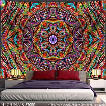 Mandala Tapisserie Wandbehang Boho Stoff psyche delische Hippie Raum dekoration Ästhetik böhmische Wohnkultur