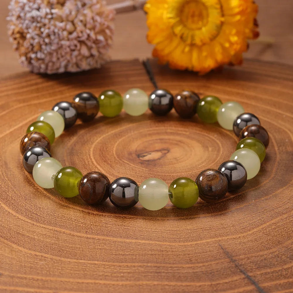 JD 8mm Armband zur Symbolisierung von Erfolg und Wohlstand, Reiki- im Bohemian-Stil aus Glas