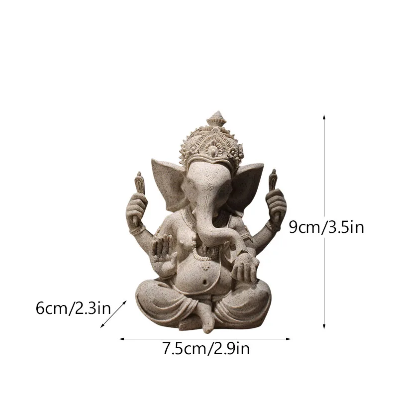 Harz indische Ganesha Shiva Gott Statue Sai Baba von Shirdi Skulptur Herr Hanuman Hindu Buddha religiöse