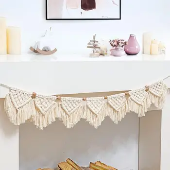 Makramee Wandbehang Boho Zimmer Wohnkultur gewebte ästhetische Wandteppich Home Wohnzimmer Hochzeit Dekoration