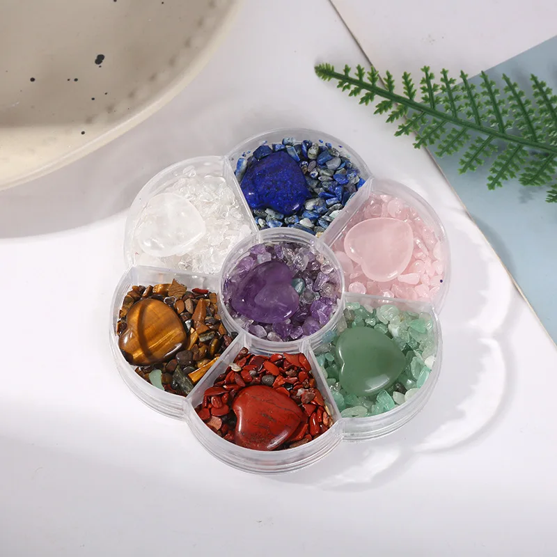 1 Box/Set 7 Chakra-Steine, natürliche Kristalle, Edelsteine – Bild 5
