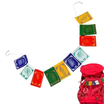 Mini Traditionelle Tibetische Gebetsfahnen 5 Elementfarben Handgefertigte Windpferd-Affirmationsfahnen
