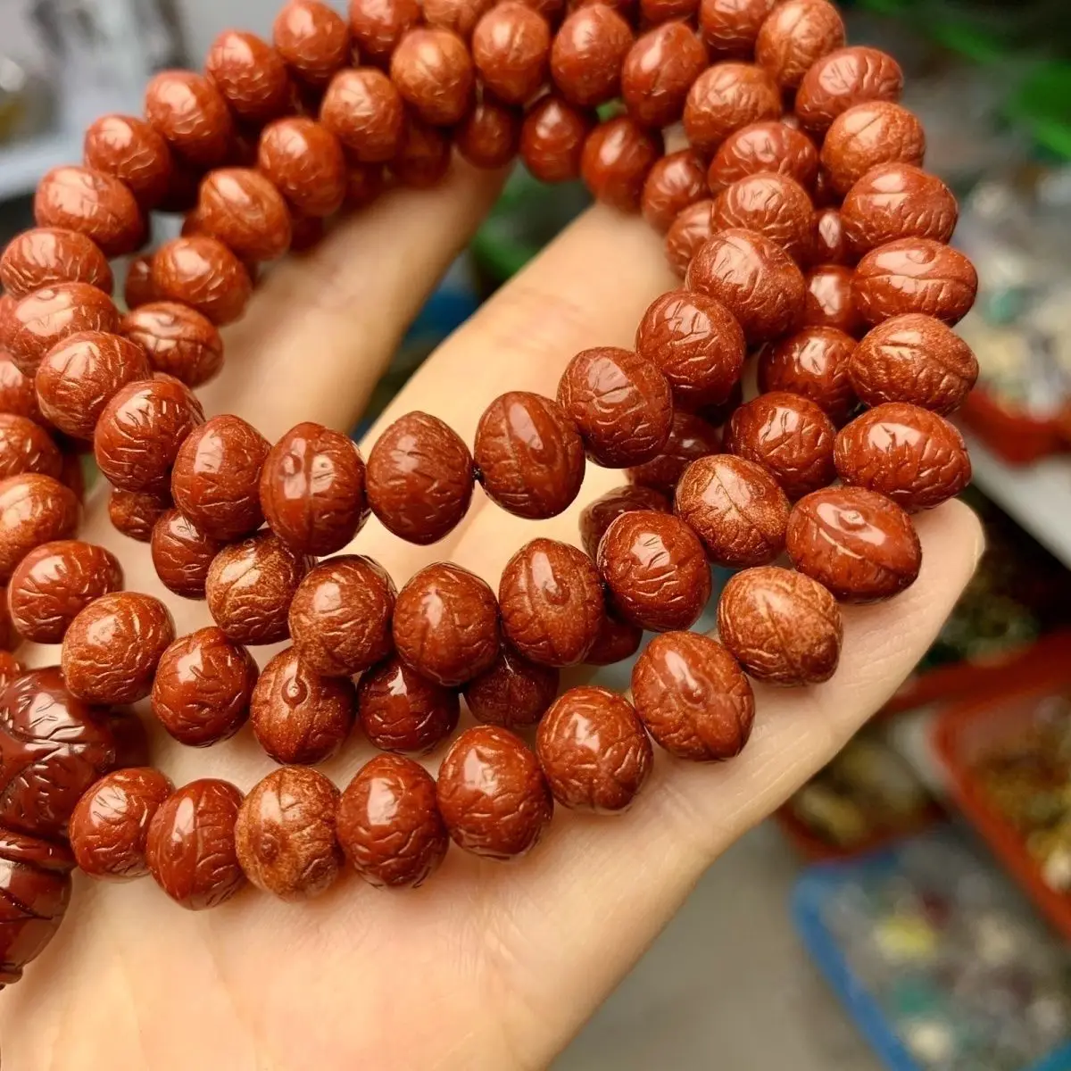 Nepalesische Bodhi-Perlen, 108-teilig, handgefertigte Gebetsperlen – Bild 2