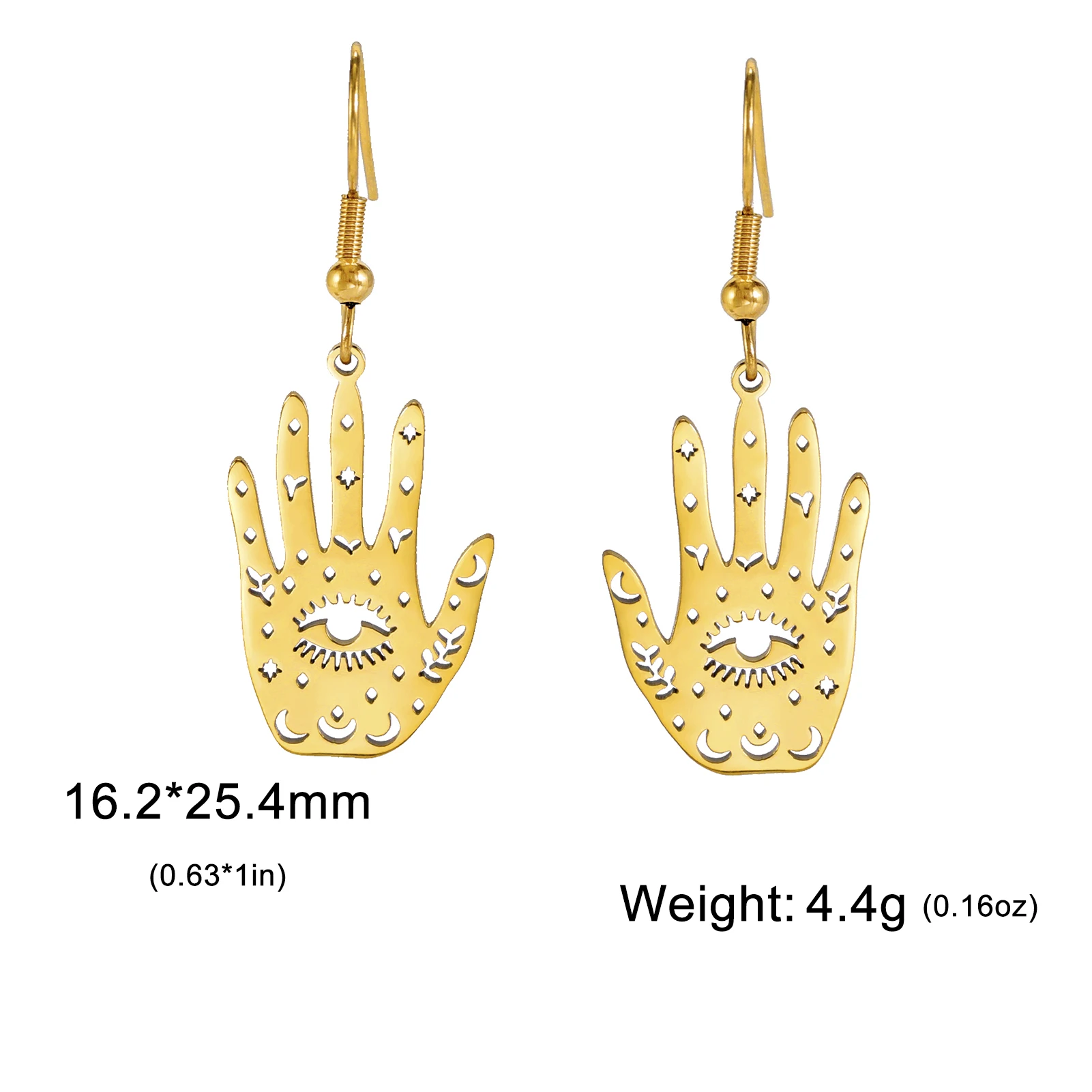 LIKGREAT Böser Blick Hamsa Ohrringe für Frauen Hand von Fatima Schutz – Bild 6