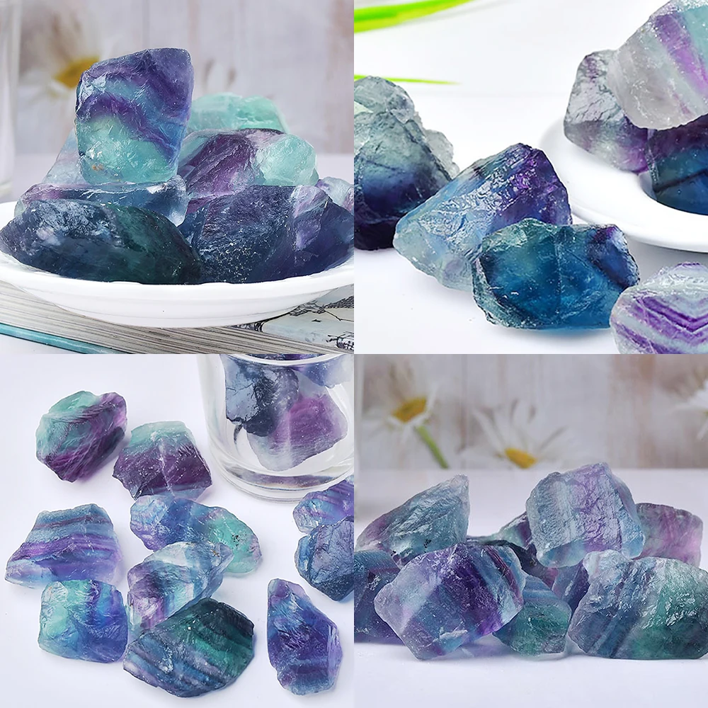 Natürliche Farbe Fluorit Kristall Mineralien Landschaft Gestein Probe Mineral dekorative Masse unregelmäßige