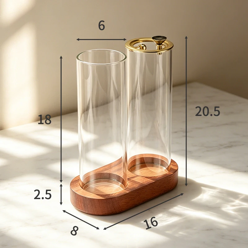 3-in-1 Räucherstäbchenhalter für Stäbchen und Kegel, Rückfluss-Räucherstäbchenhalter mit Glas-Aschefänger