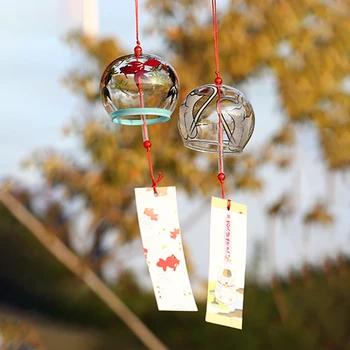 Glas-Windspiel, japanische Windglocke, japanische Raumdekoration, Hausgarten, Outdoor, Windglocke, Wandbehang