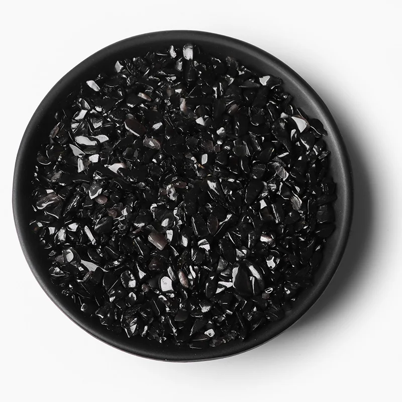 Natürliche Schwarz Obsidian Kies Stein Degauss Reinigung Mineralien Probe Steine Mit Für Wohnkultur Aquarium