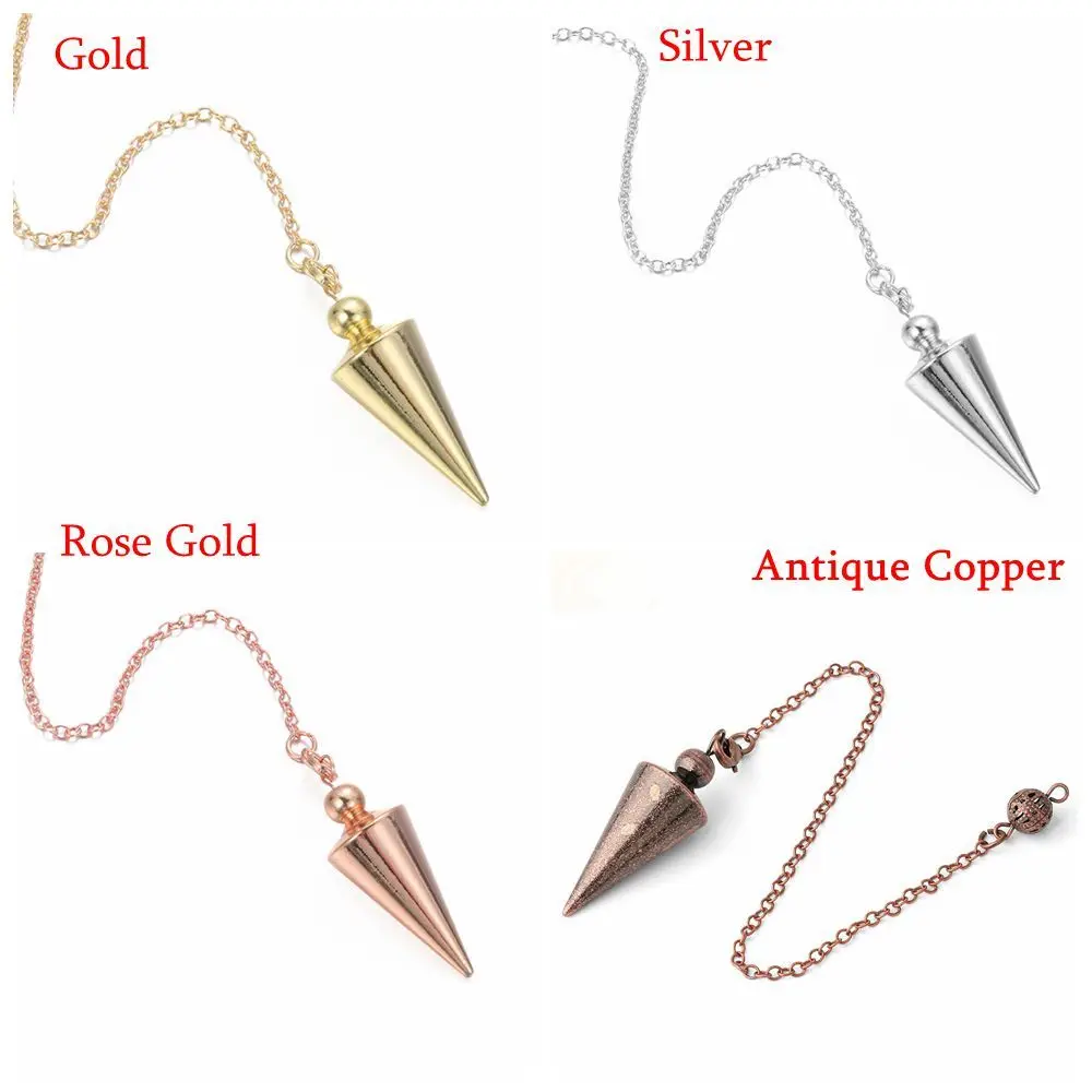 Ketten-Wünschelrute Gold Silber Antik-Kupfer Roségold Reiki Pendel – Bild 6
