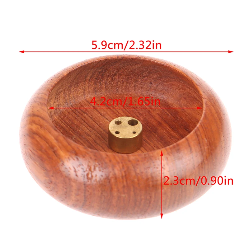 4 Löcher Palisander Weihrauchbrenner Stick Halter Schüsselform Räuchergefäß Dekoration Retro Weihrauchhalter