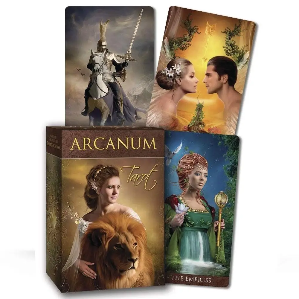 10.3*6cm volle englische Arcanum Tarot 78 Karten Deck mysteriöse Weissagung Orakel Spielkarte Familie Party