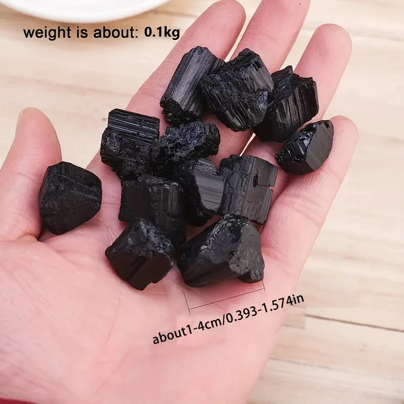 100 g/Beutel natürliche schwarze Turmalin-Steine, rohes Erz – Bild 6
