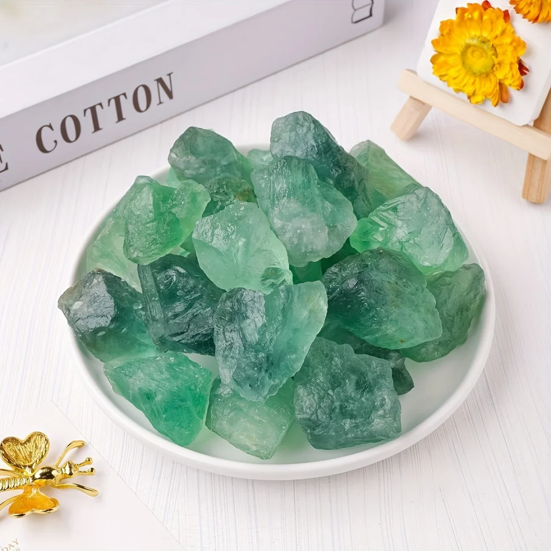 40g/120g/240g Natürlicher grüner Fluoritstein, grüner Mineralkristallstein, natürlicher Quarz