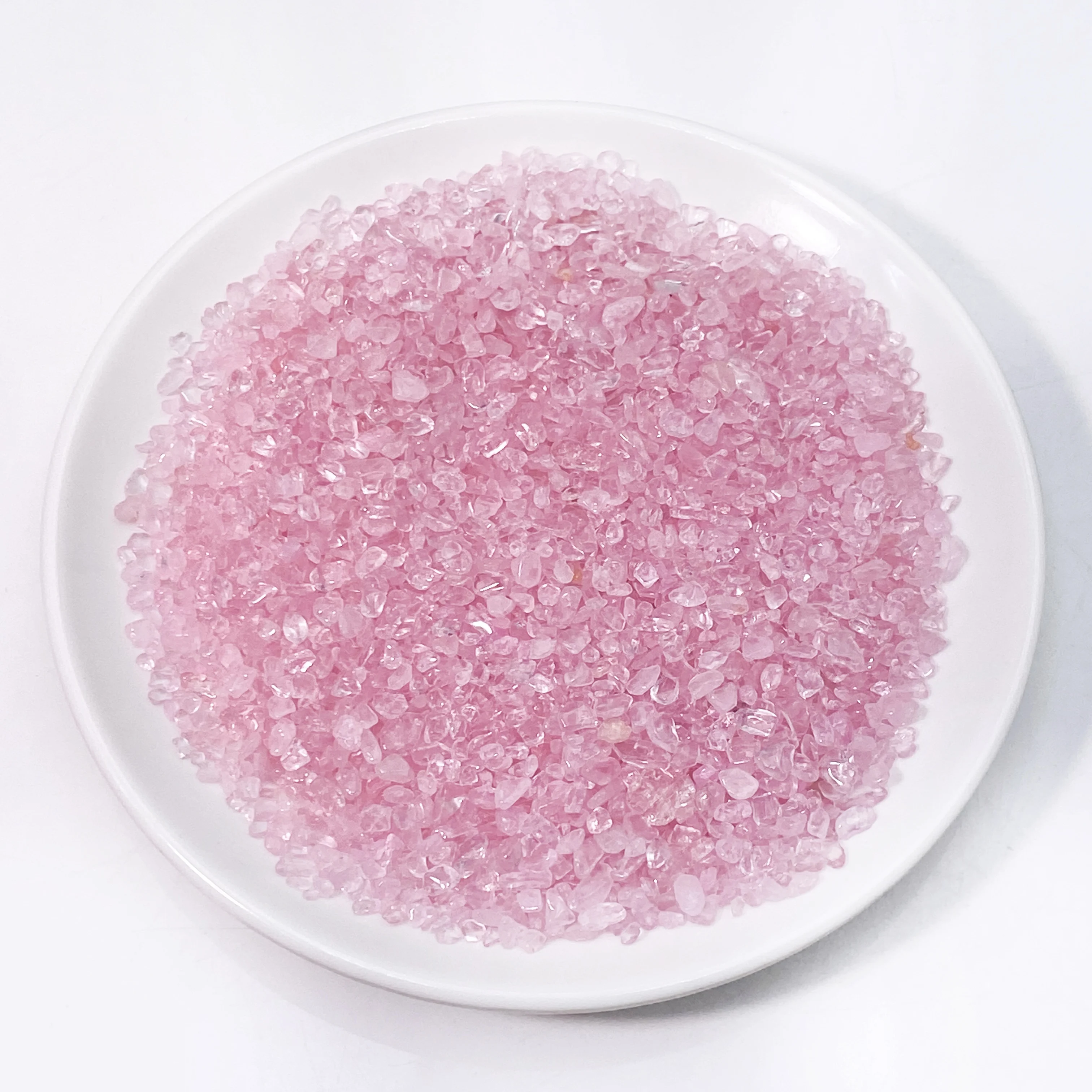 100g/Beutel Natursteine Rosenquarz Material Kristallkies Steinchips Erzmineralien Reiki-Exemplar Edelsteine