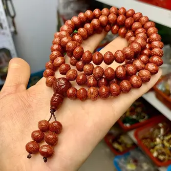 Nepalesische Bodhi-Perlen, 108-teilig, handgefertigte Gebetsperlen, kulturelles Zubehör für Männer und Frauen